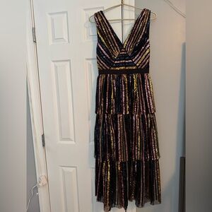 NWT Self-Portrait Sequin Midi Dress